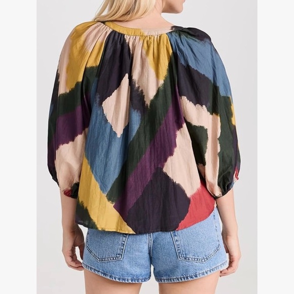 AQUA Multicolor Abstract Women's Top - Picture 2 of 7